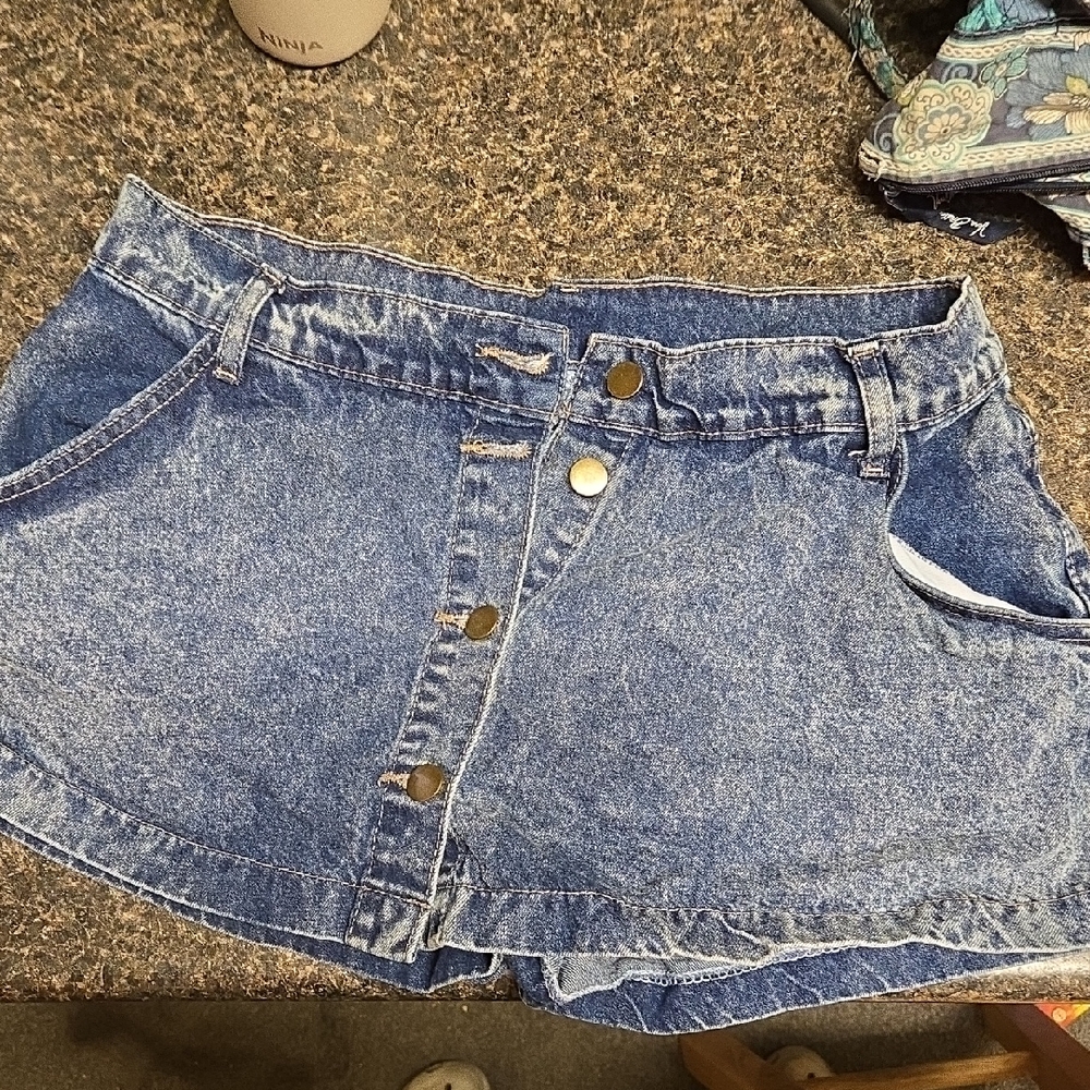 Denim Button-Up Women's Skort